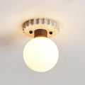 Neptune  Travertine Globe Ceiling Light