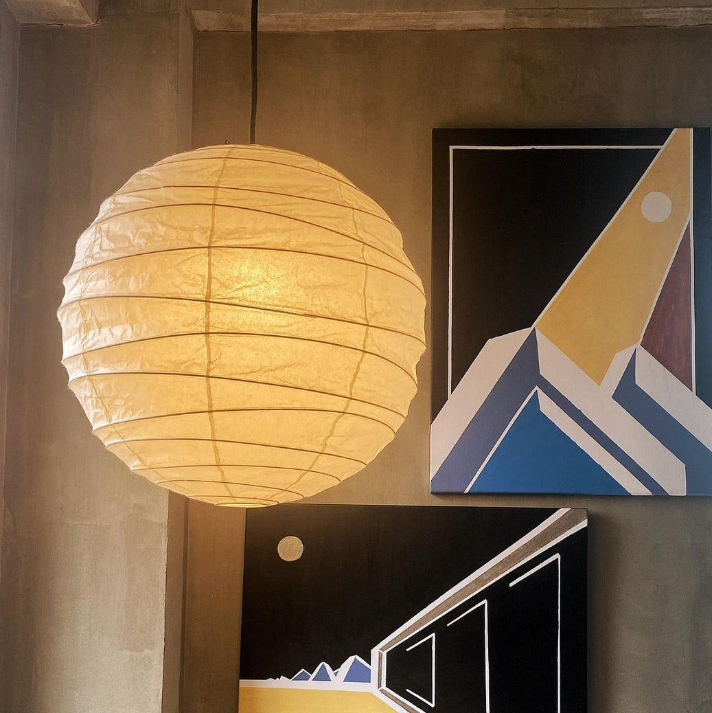 Luna Pendant Light Japanese Paper Globe