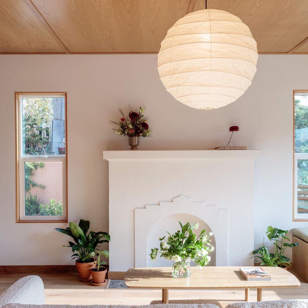 Luna Pendant Light Japanese Paper Globe