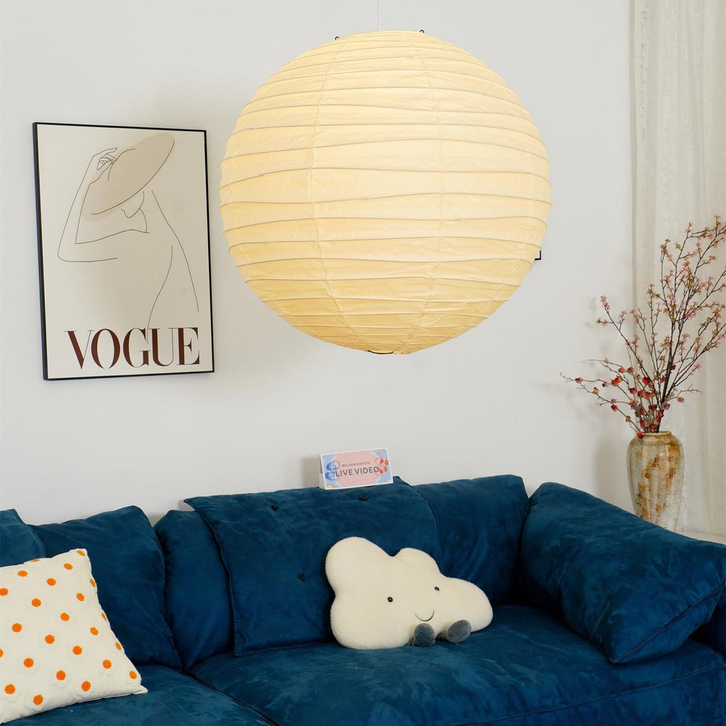 Luna Pendant Light Japanese Paper Globe