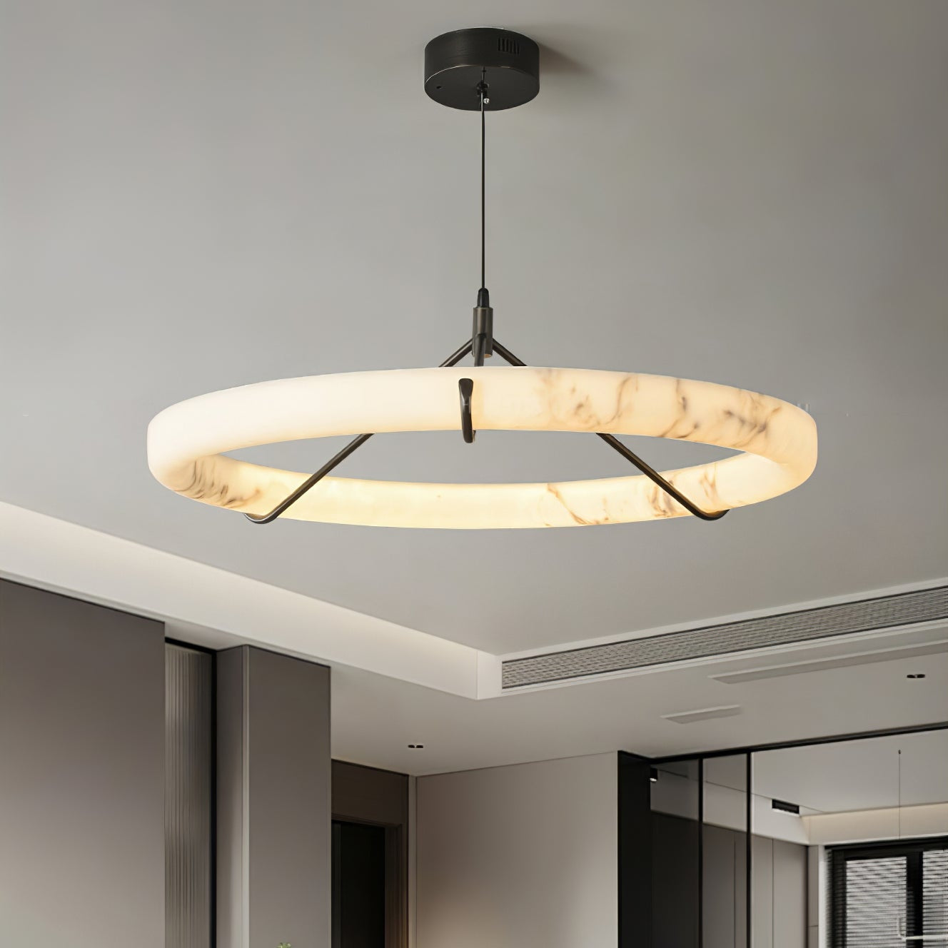 Aureon  Alabaster Chandelier  Luxury
