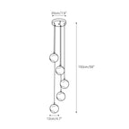 Gloruvye Balls Modern Cluster Alabaster  Chandelier