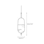Himinuvye Alabaster Minimalist Bolus Brass Pendant Light