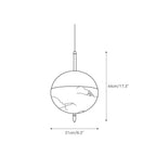 Himinuvye Alabaster Minimalist Bolus Brass Pendant Light