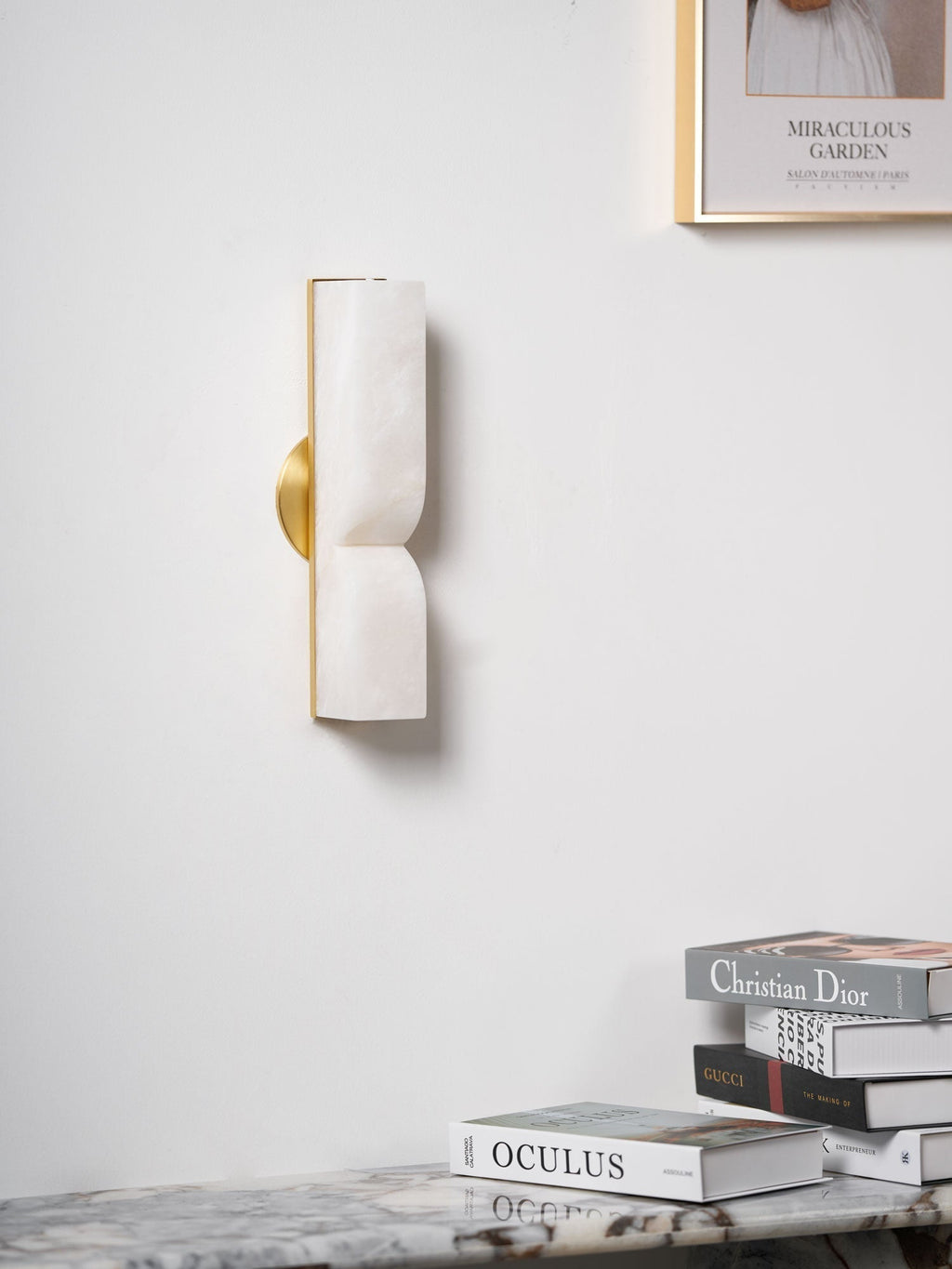 Lunaris Alabaster Rectangular Wall Lamp