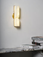 Lunaris Alabaster Rectangular Wall Lamp