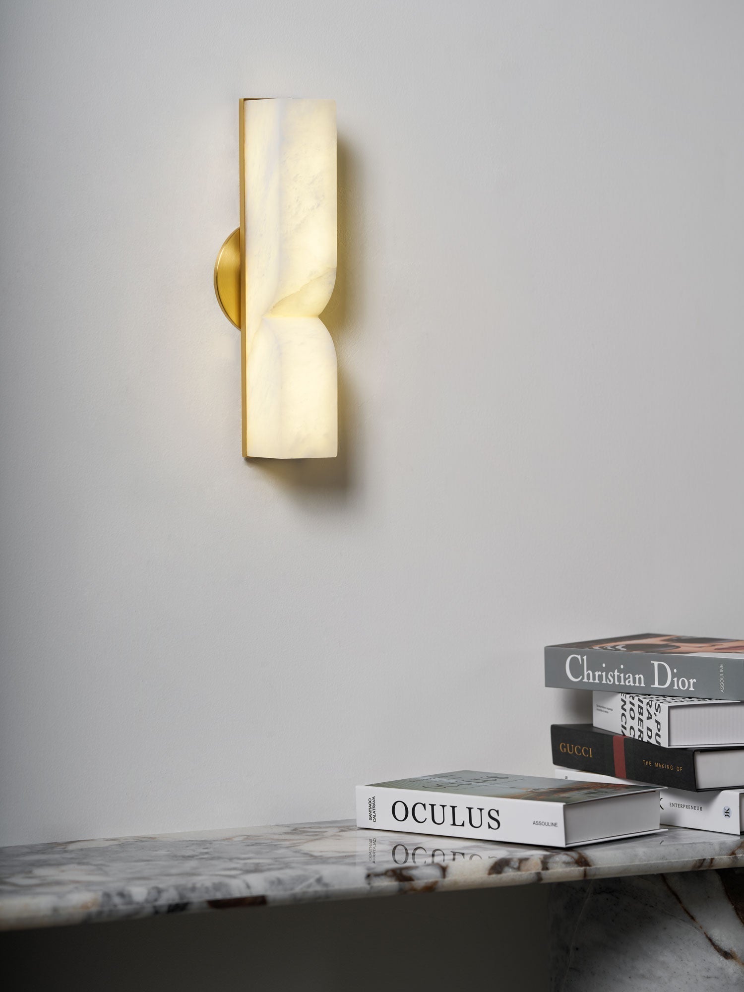 Lunaris Alabaster Rectangular Wall Lamp