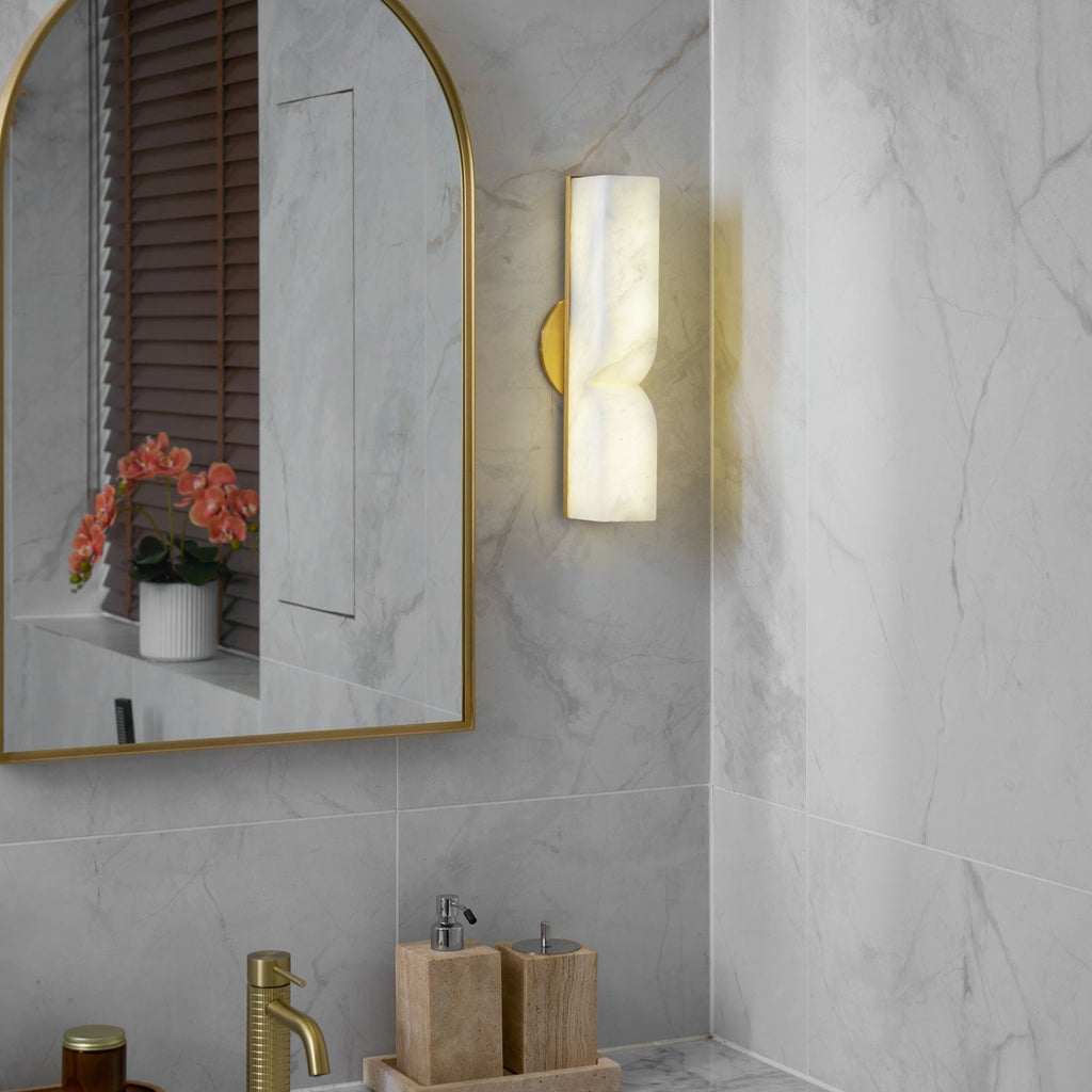 Lunaris Alabaster Rectangular Wall Lamp
