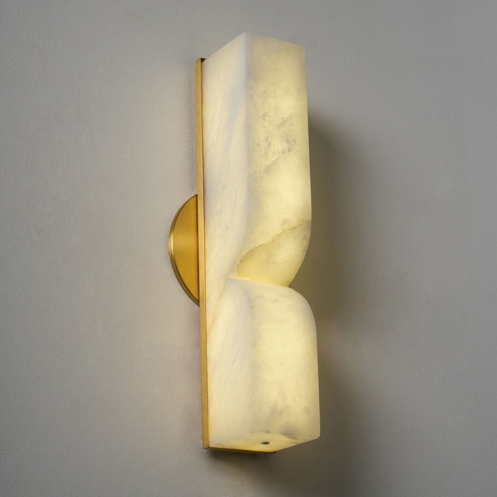 Lunaris Alabaster Rectangular Wall Lamp