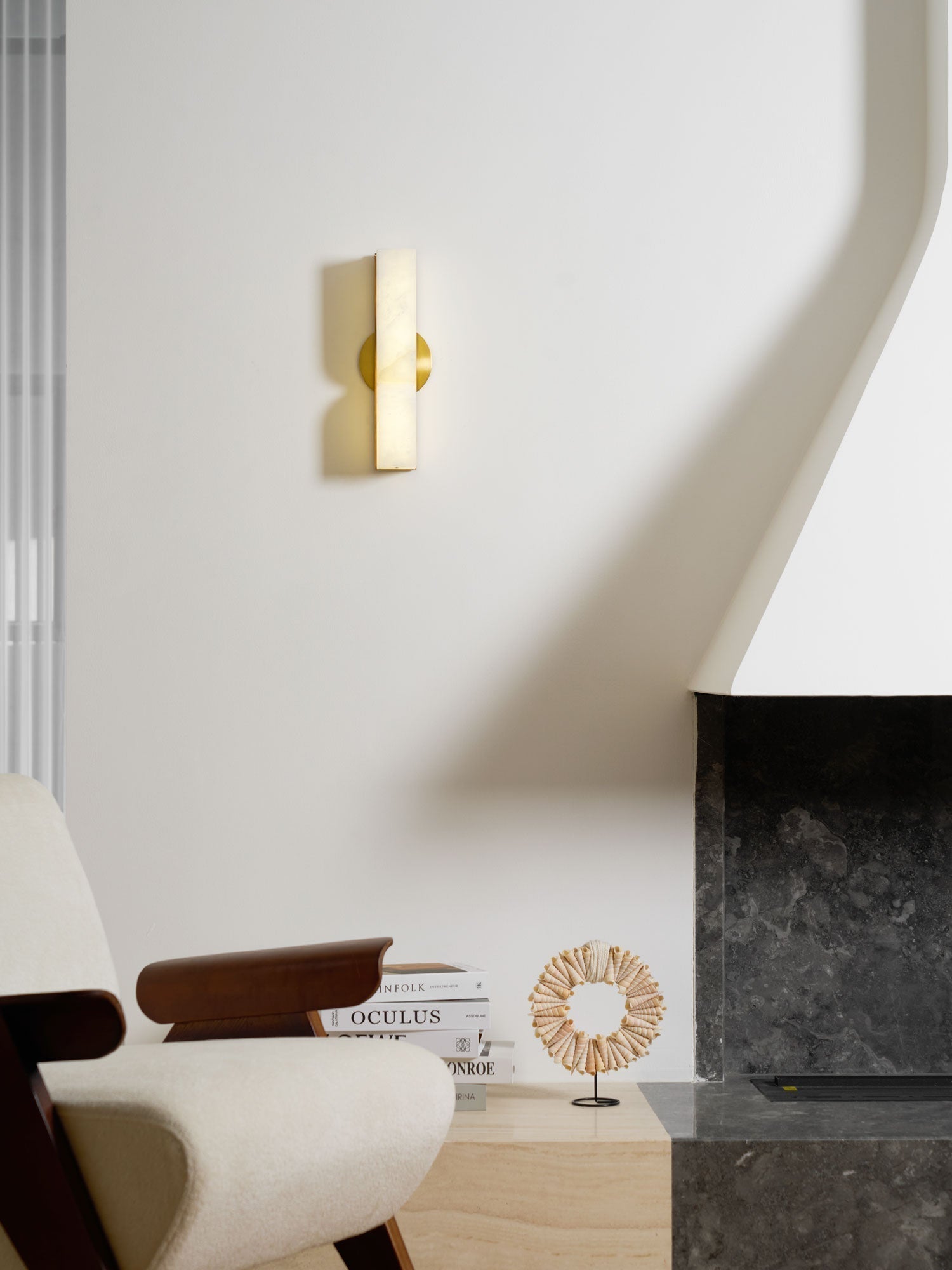 Lunaris Alabaster Rectangular Wall Lamp
