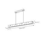 Ljomuvye LED Modern Linear Alabaster Pendant Light