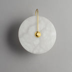Kristy Alabaster LED Wall Lamp Round Iconic Circular