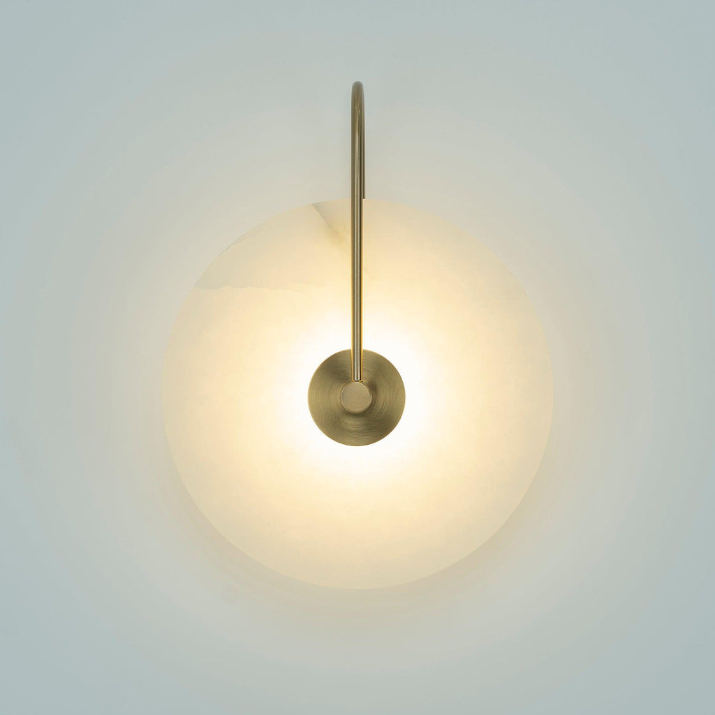 Kristy Alabaster LED Wall Lamp Round Iconic Circular