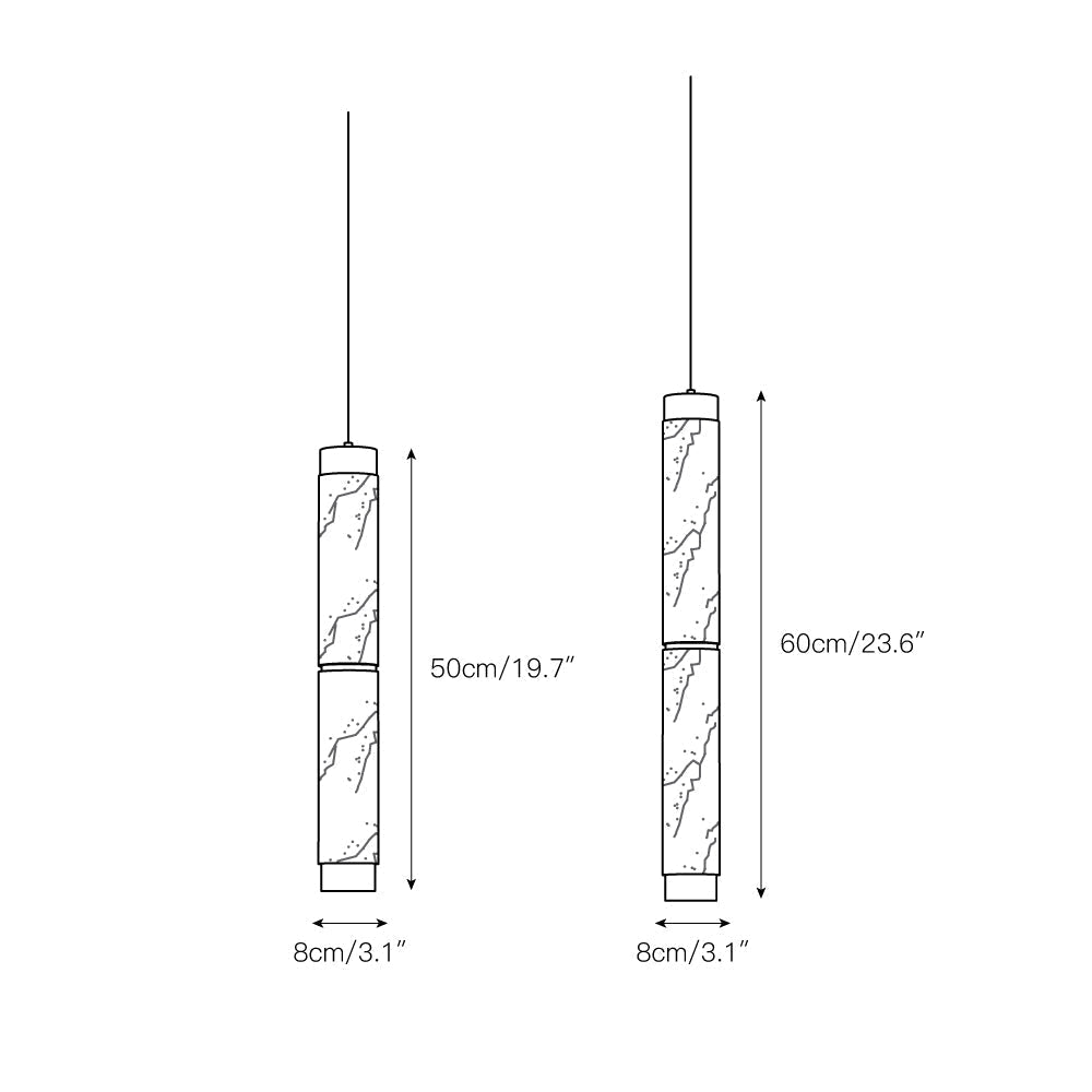 Plotuvyi Modern Strip Alabaster Pendant Light