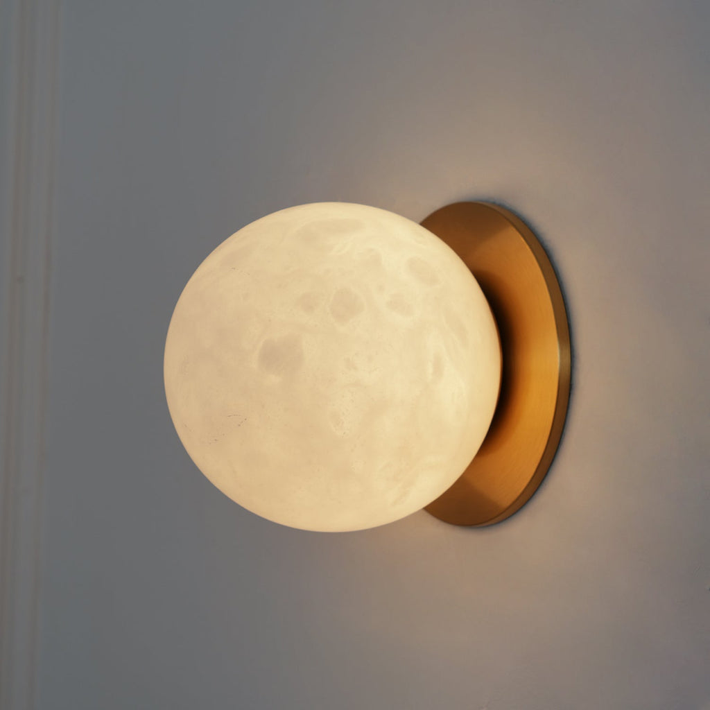 Kristy Alabaster Mini Orb Wall Lamp
