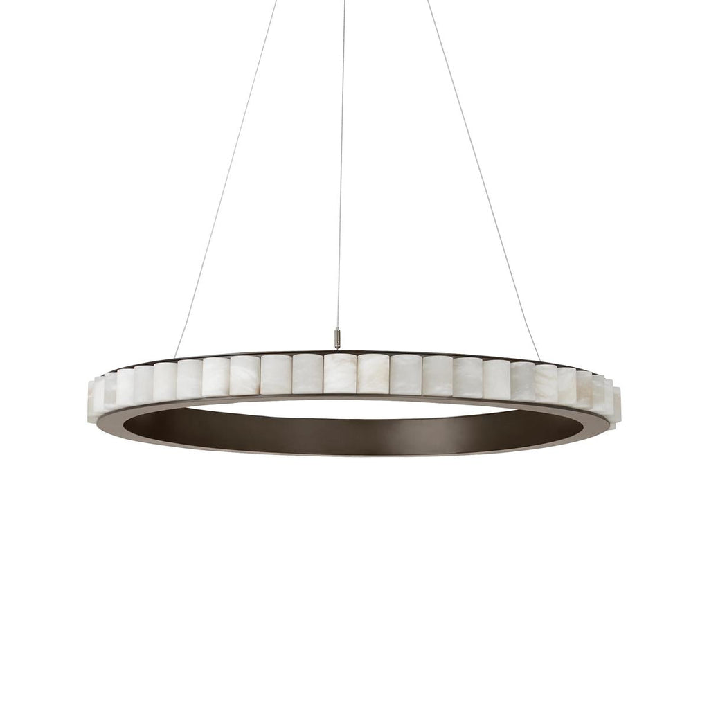 Orion Double Ring Alabaster Chandelier