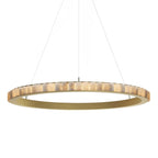 Orion Double Ring Alabaster Chandelier