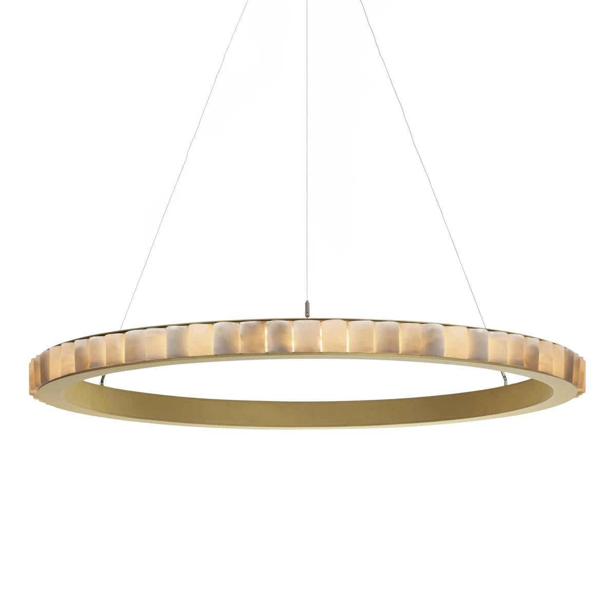 Orion Double Ring Alabaster Chandelier
