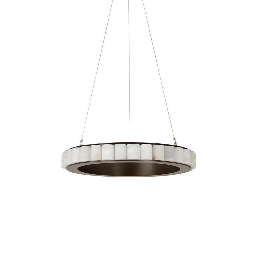Orion Double Ring Alabaster Chandelier