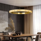Orion Double Ring Alabaster Chandelier