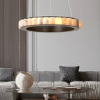 Orion Double Ring Alabaster Chandelier