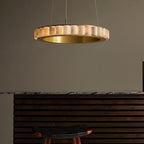 Orion Double Ring Alabaster Chandelier