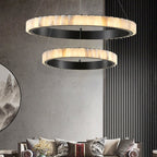 Orion Double Ring Alabaster Chandelier