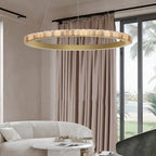 Orion Double Ring Alabaster Chandelier