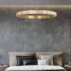 Orion Double Ring Alabaster Chandelier