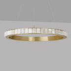 Orion Double Ring Alabaster Chandelier