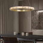 Orion Double Ring Alabaster Chandelier