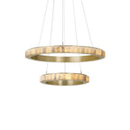 Orion Double Ring Alabaster Chandelier