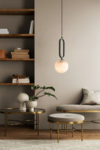 Gloruvyd Minimalist Ball Alabaster Pendant Light