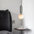 Gloruvyd Minimalist Ball Alabaster Pendant Light