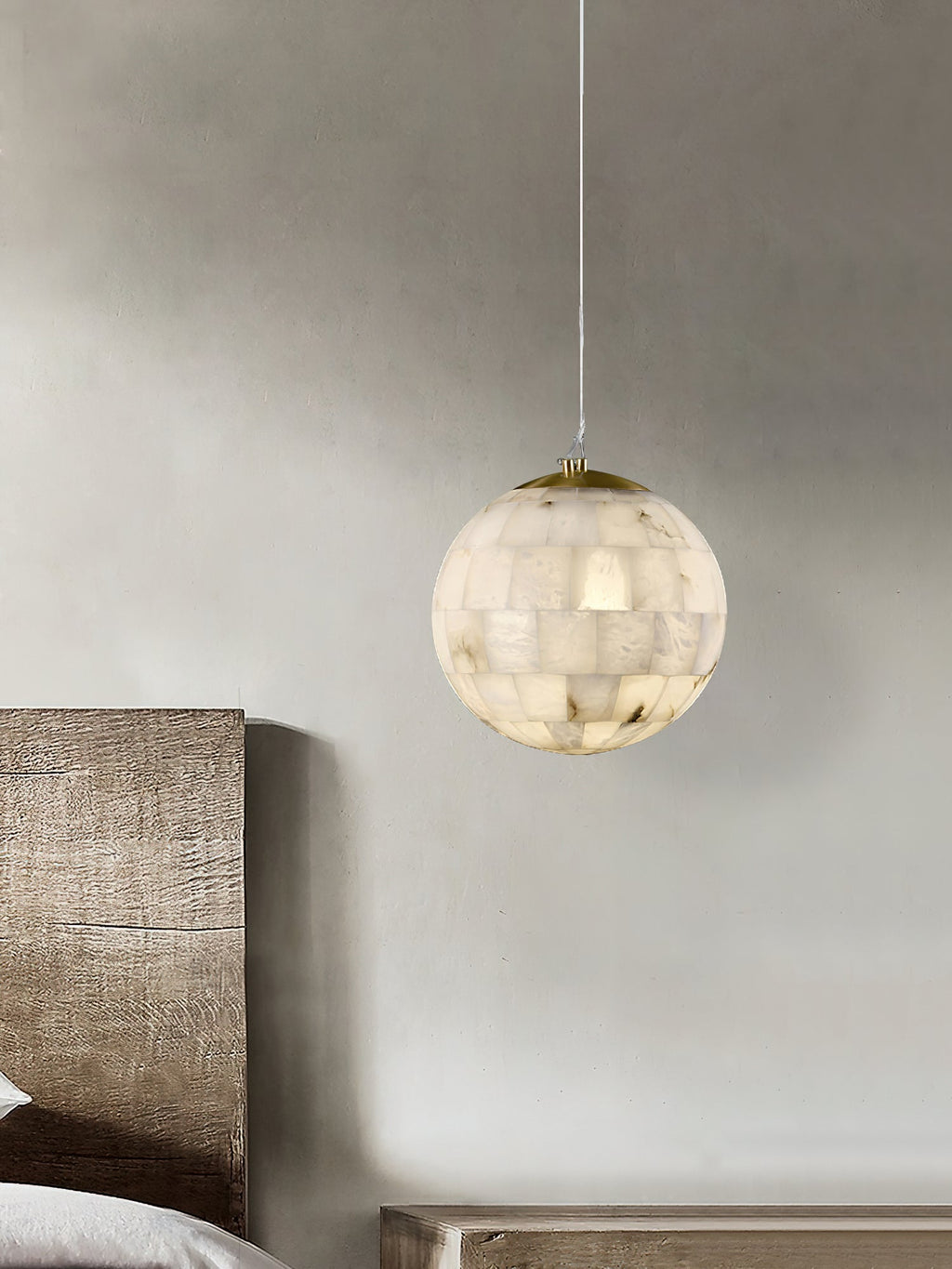 Fljotuvye Modern Ball Alabaster Pendant Light