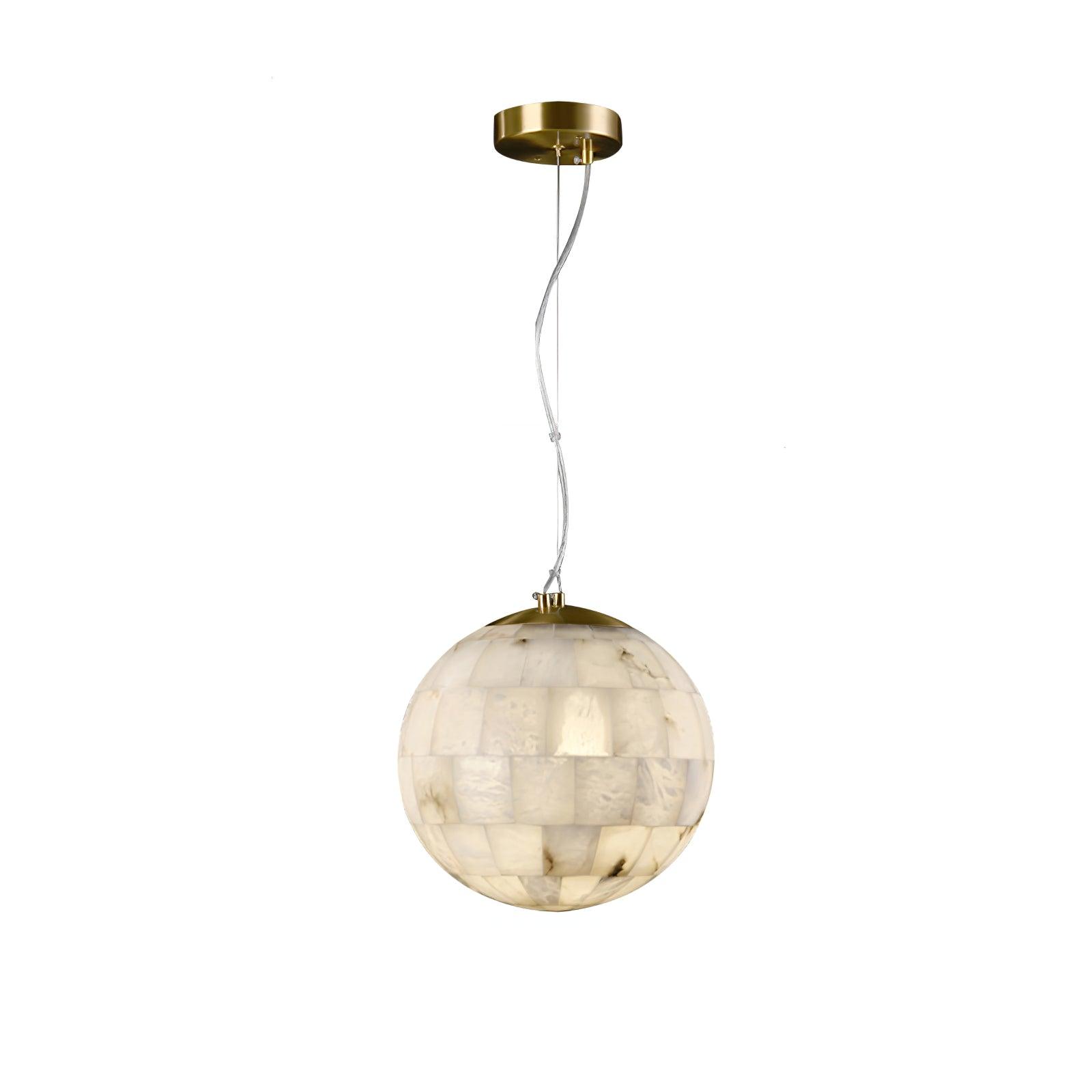 Isolde Alabaster Globe Pendant Light