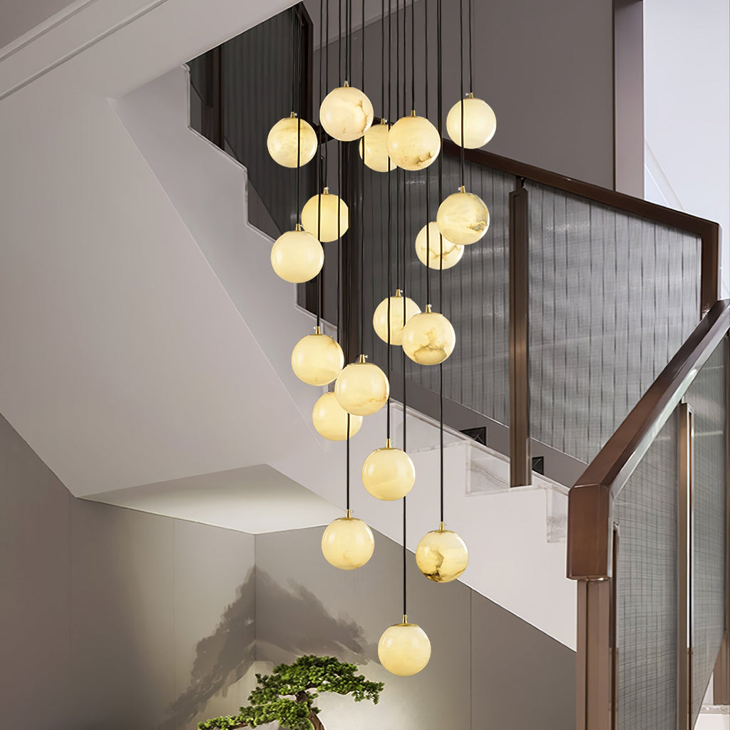 Alabaster Chandelier Balls Cluster