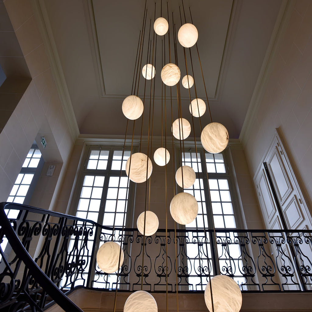 Alabaster Chandelier Balls Cluster