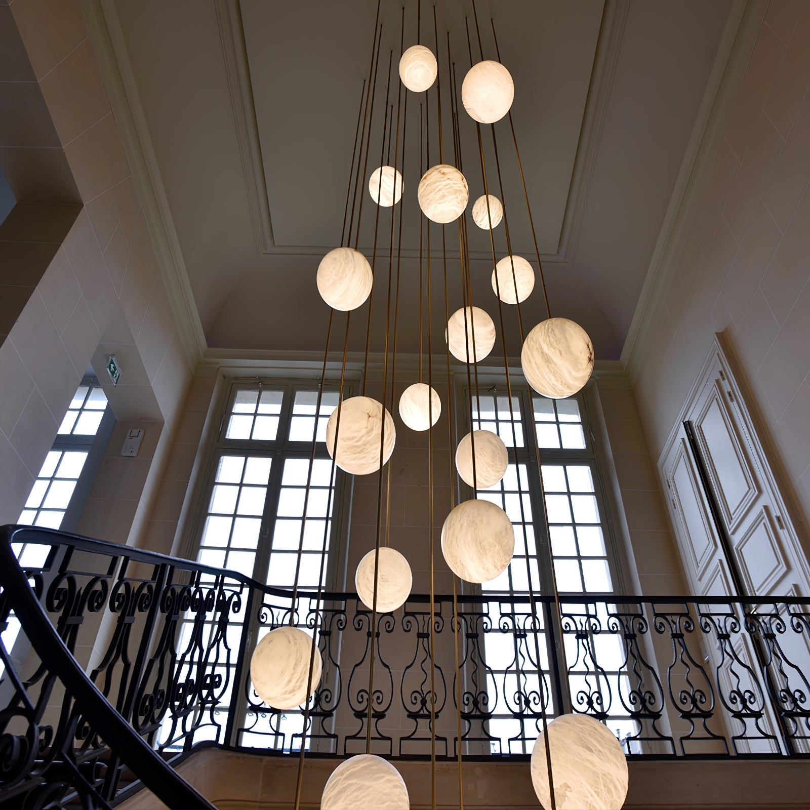 Alabaster Chandelier Balls Cluster