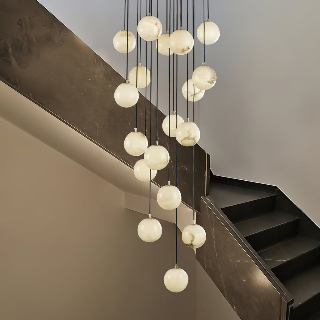 Alabaster Chandelier Balls Cluster