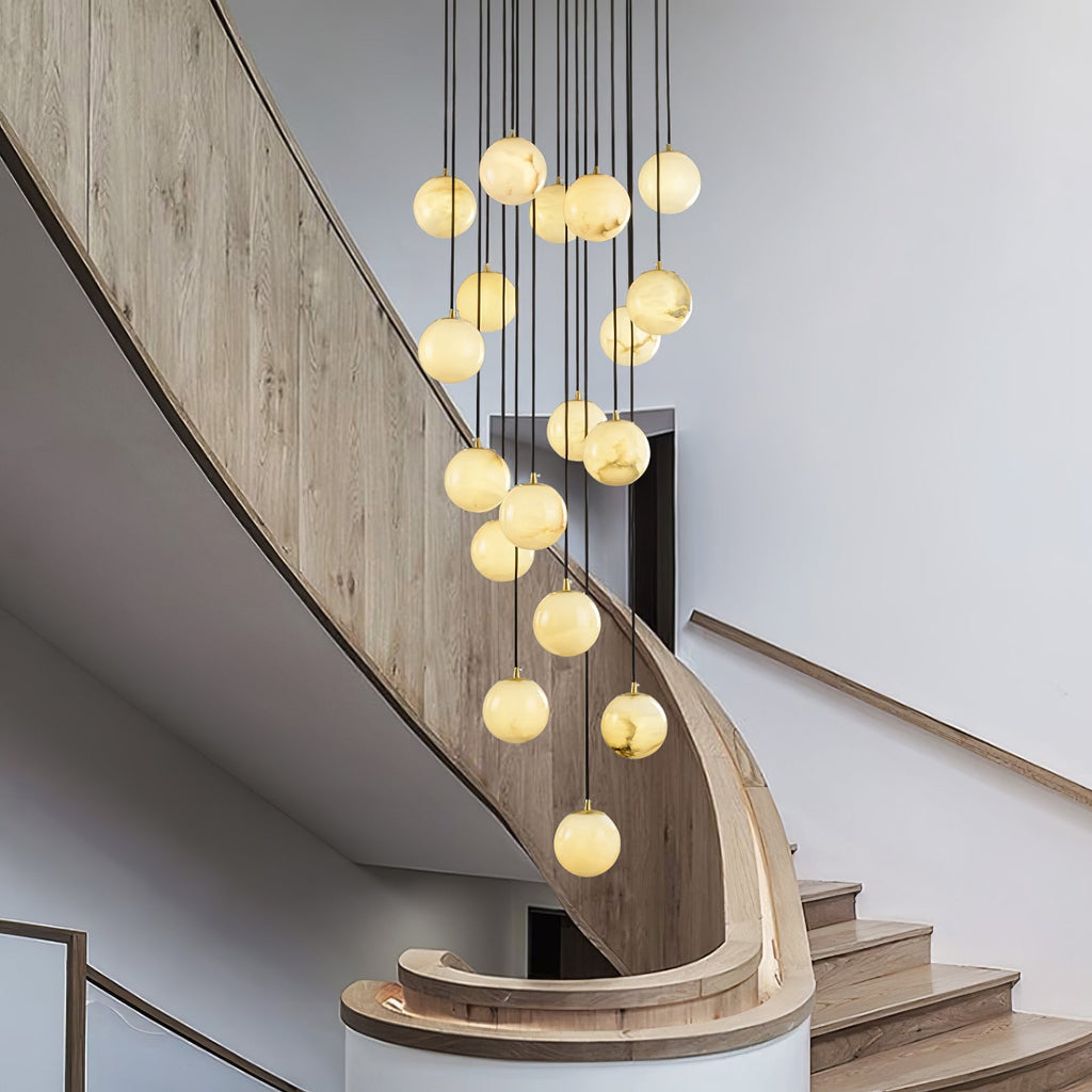 Alabaster Chandelier Balls Cluster