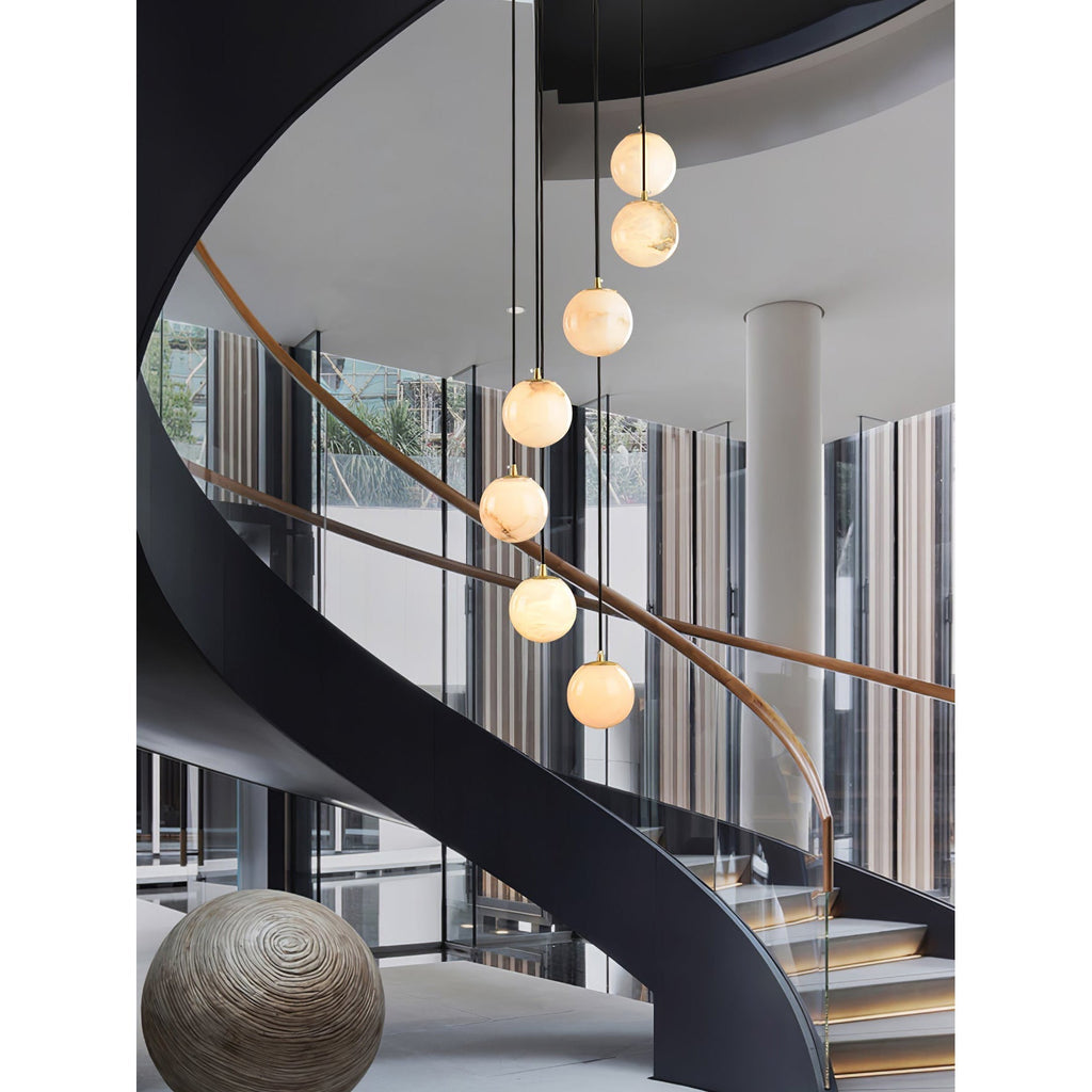 Alabaster Chandelier Balls Cluster