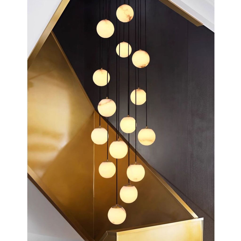 Alabaster Chandelier Balls Cluster