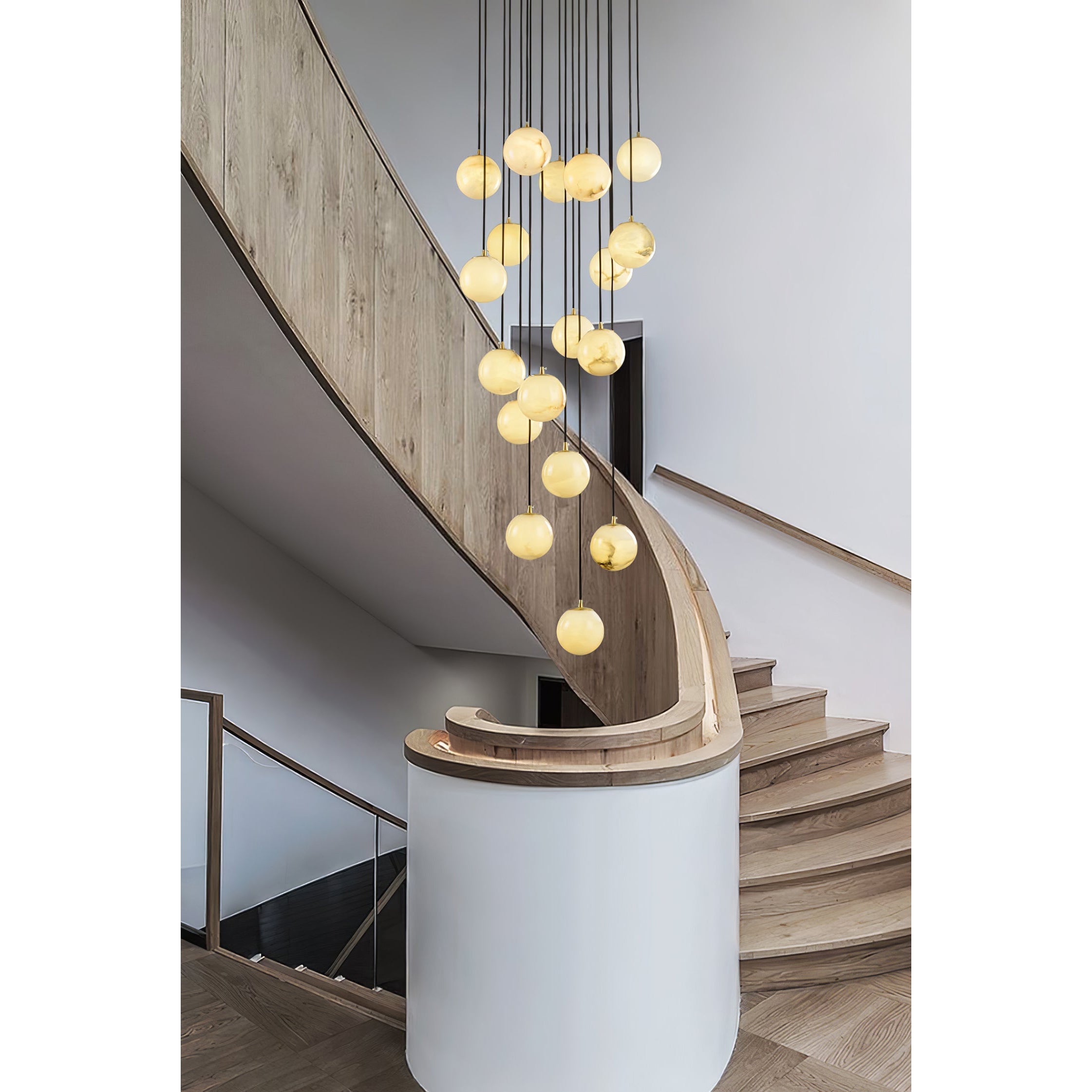 Alabaster Chandelier Balls Cluster