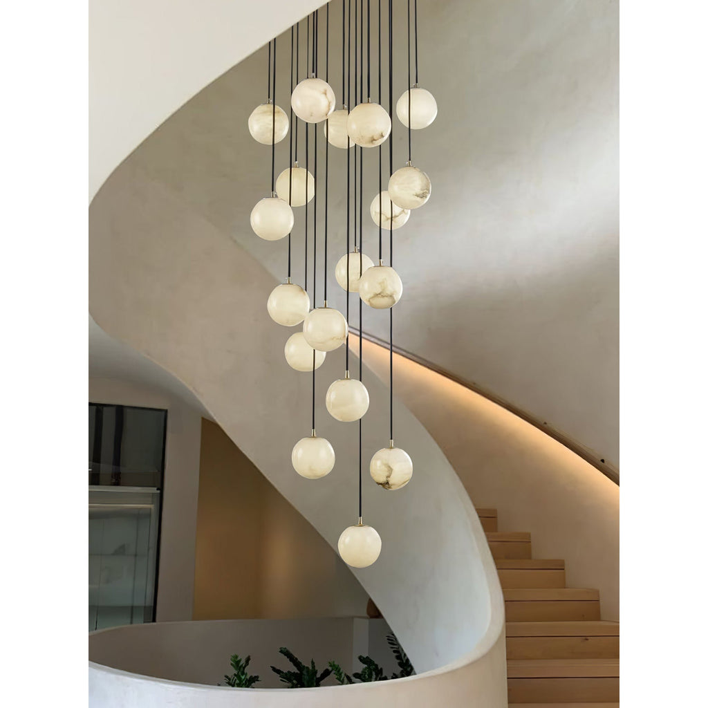 Alabaster Chandelier Balls Cluster