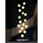 Gloruvye Balls Modern Cluster Alabaster  Chandelier