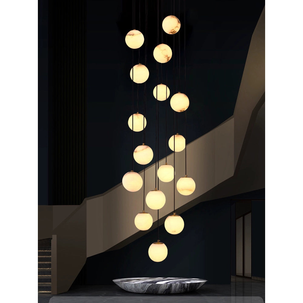 Alabaster Chandelier Balls Cluster