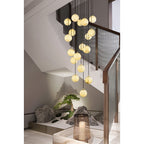 Gloruvye Balls Modern Cluster Alabaster  Chandelier