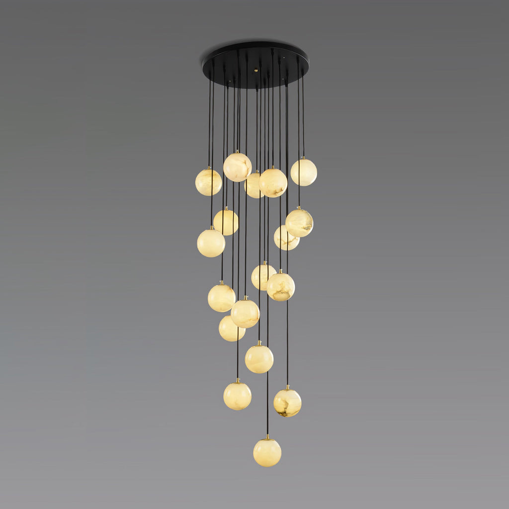 Gloruvye Balls Modern Cluster Alabaster  Chandelier