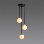 Gloruvye Balls Modern Cluster Alabaster  Chandelier